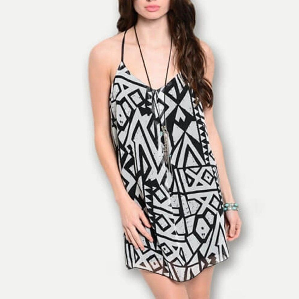 *Clearance* Nylon Apparel Geo Print Dress
